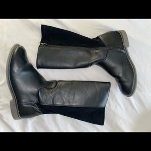 Girls knee high black boots